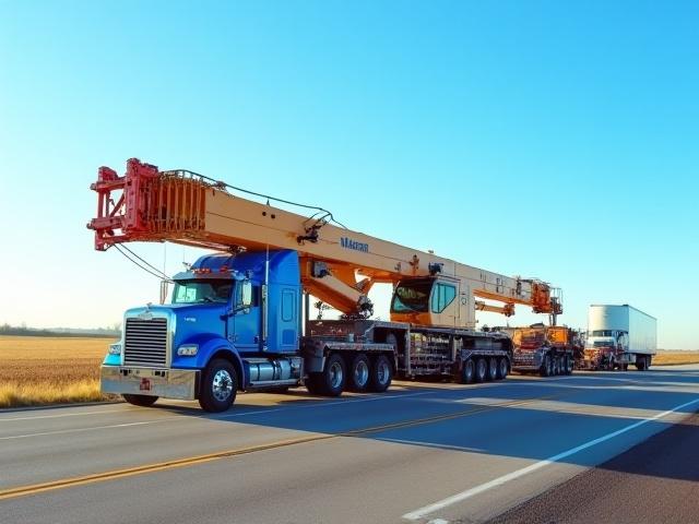Crane and lifting equipment hauling