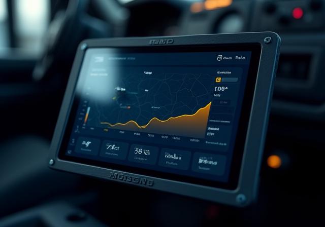 Fleet management dashboard showing real-time reefer temperatures and GPS tracking